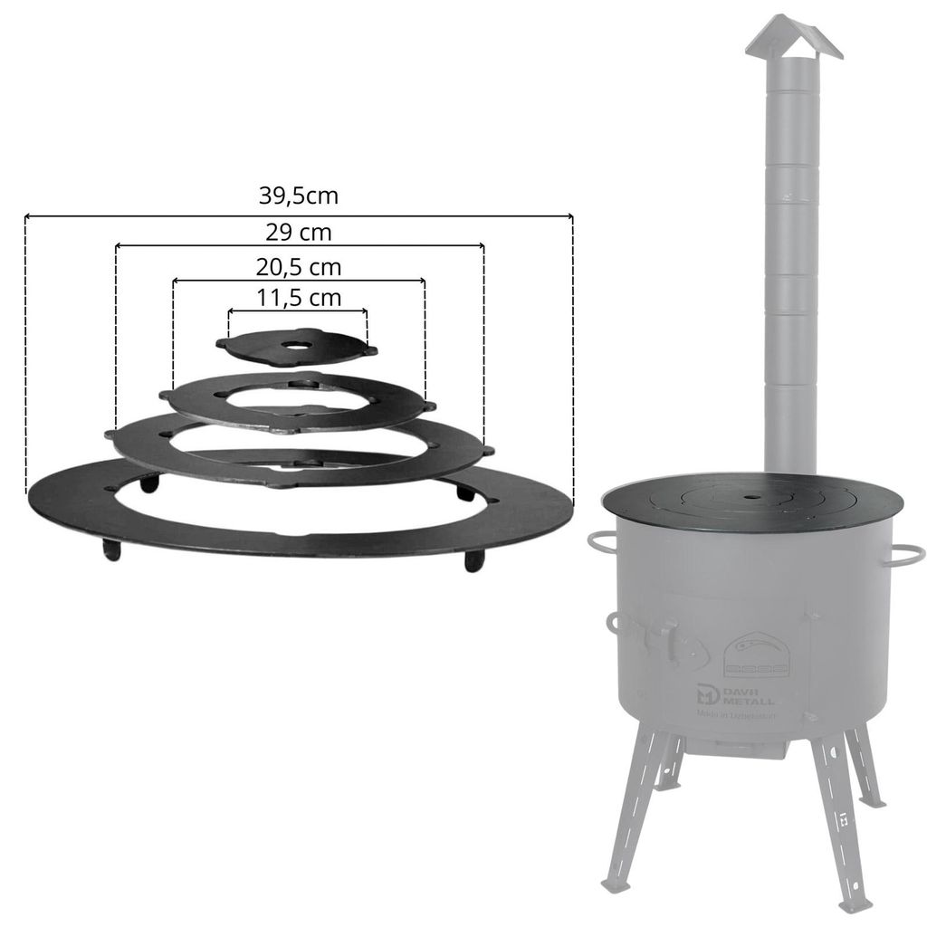 Adapter - Ringe für Eintopfofen 34,5-38 cm Utschak Produktbild 
