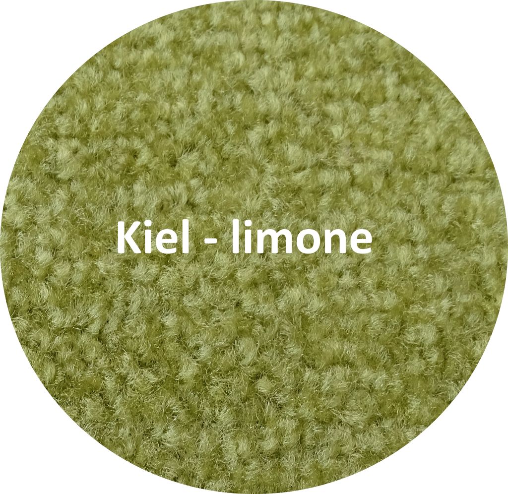 Mertex Schmutzfangmatte rund Ø 80 cm Kiel limone mit schwarzer Kettelkante Türmatte Sauberlauf Schmutzmatte Fußabstreifer