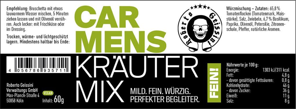 Carmens Kräuter MIX 60g Produktbild 