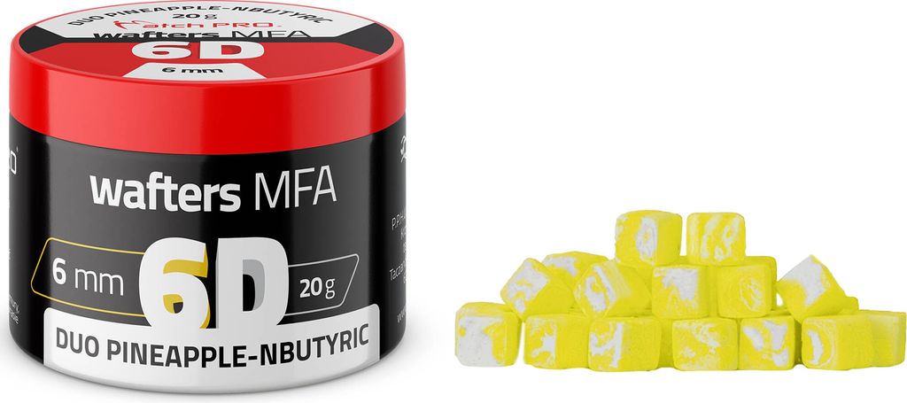 MatchPro 6D Wafters Mfa Duo Pineapple Nbutric Köder 6x6mm 20g