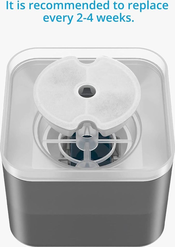 Ersatzfilter-Set Für Veken 2,8 L Haustierbrunnen – 4 Kohlefilter & 4 Vorfilterschwämme, Für Katzen & Hunde