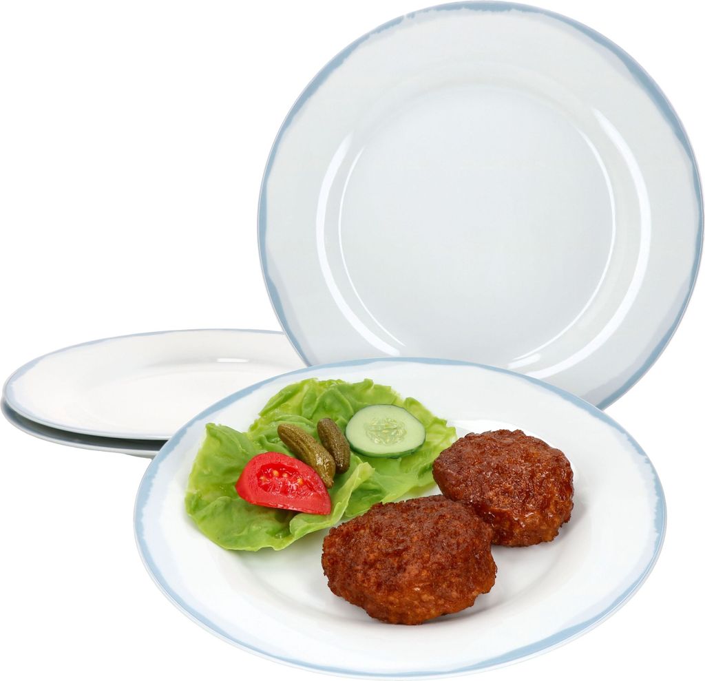 Ritzenhoff Nordic Maren 4er Set Speiseteller Essteller Platte blau maritim