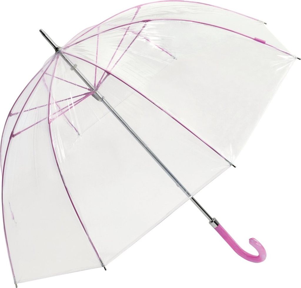 Bisetti Regenschirm Transparent Glockenschirm, Farbvariante:pink