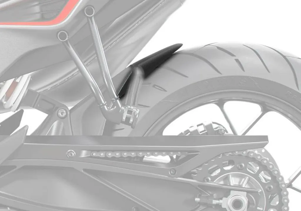 Rallonge garde-boue arrière ABS Bodystyle : finition noir-mat
