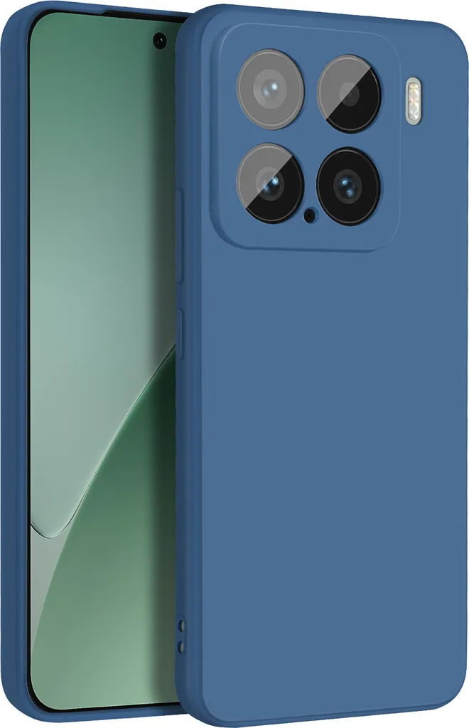 Cover Avizar Xiaomi 15 Silicone Soft Touch Blu Scuro - Protezione Opaca