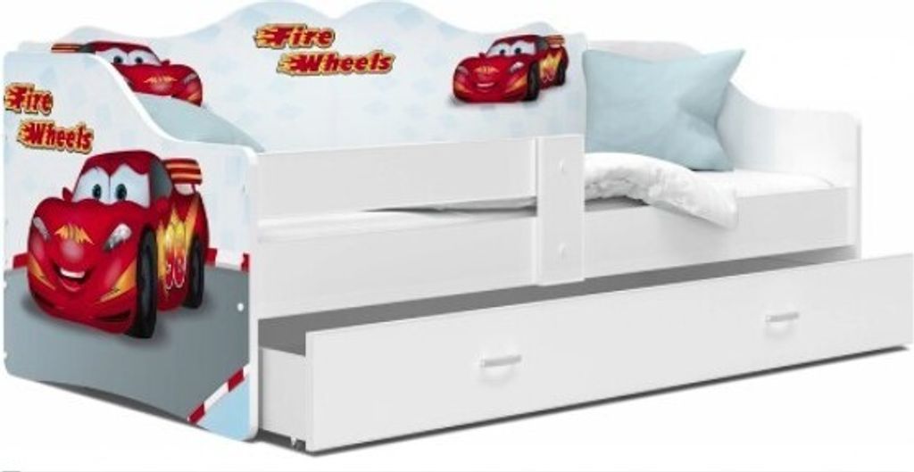 Kinderbett mit Matratze und Schublade NELI Jugendbett spielbett 180x80 stickern nr.4