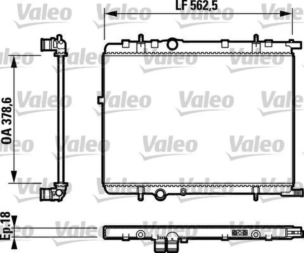 Radiateur de refroidissement VALEO 731515 pour Citroën Xsara N1