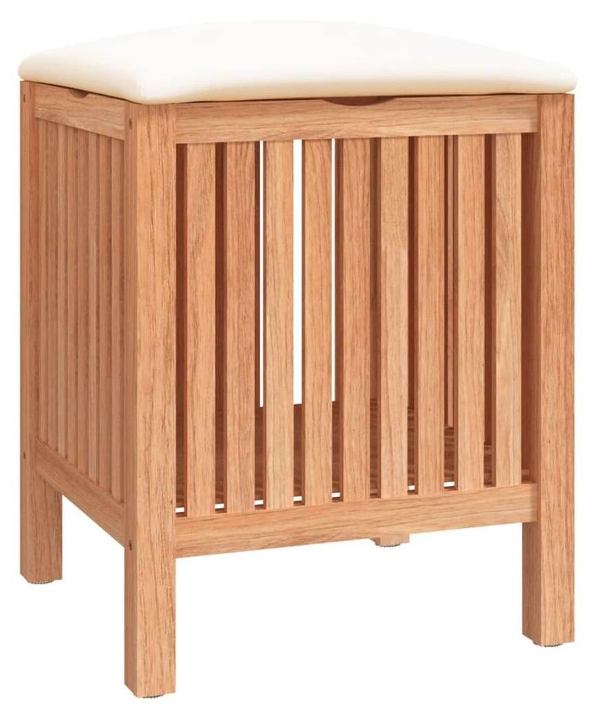Badhocker 40,5x40x52 cm Massivholz Nussbaum