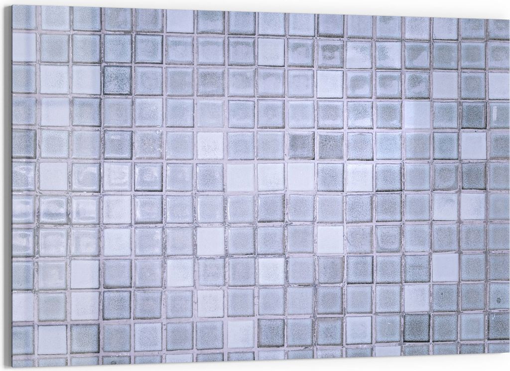 DEQORI Magnettafel Glas 60x40 cm 'Quadratische Fliesen' beschreibbar Whiteboard