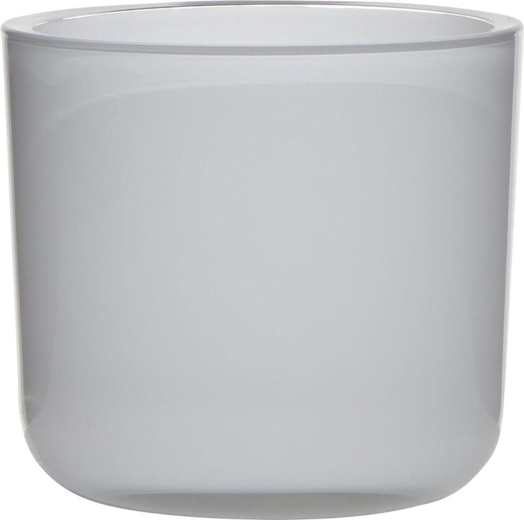 INNA-Glas Votivglas Nick, Zylinder - Rund, weiß, 13cm, Ø 14cm - Windlichtglas