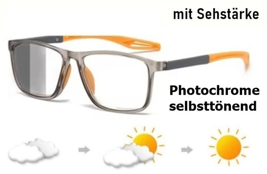 GKA Photochrome Sonnenbrille 2,0 orange grau Lesebrille mit Produktbild 