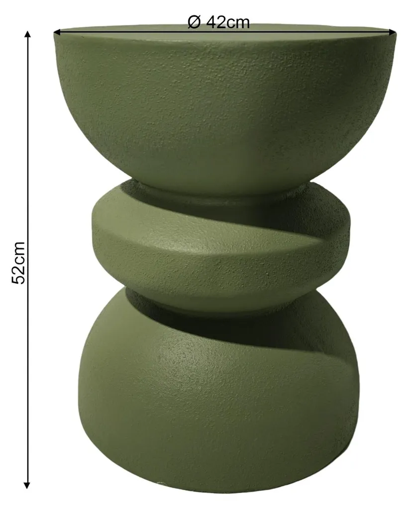 Table basse d'appoint Silvar Rebecca Mobili vert mat 44,5 cm de haut - 3