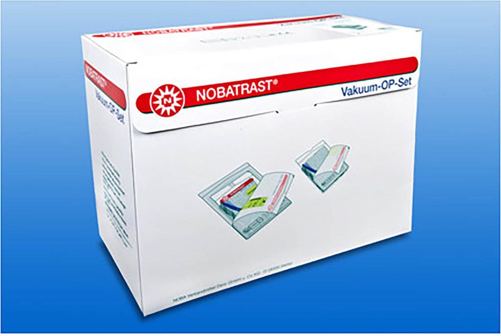 NOBA Nobatrast Vakuum-OP-Set Bauchtuch grün 6-lagig 10 cm x 90 cm P2 20 Stück
