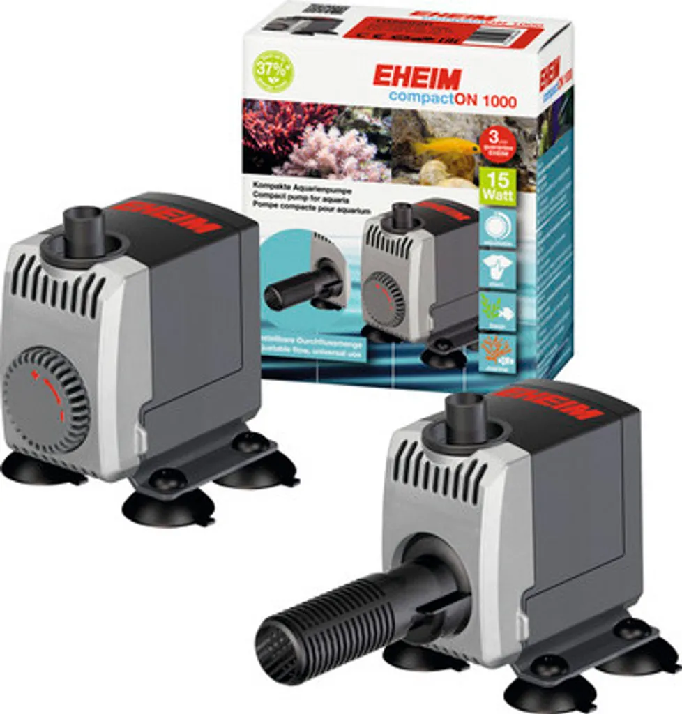 Pompe EHEIM compactON 1000 silencieuse avec ventouses haute adhérence