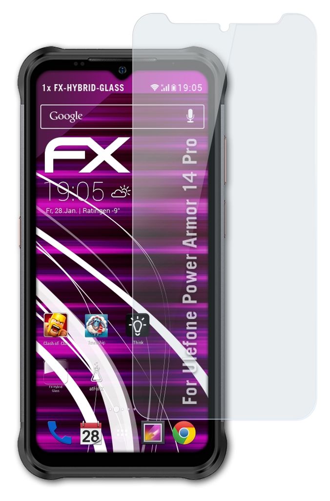 AtFoliX FX Hybrid Glass Panzerfolie Für Pax A35 - 9H Härte, Made In Germany