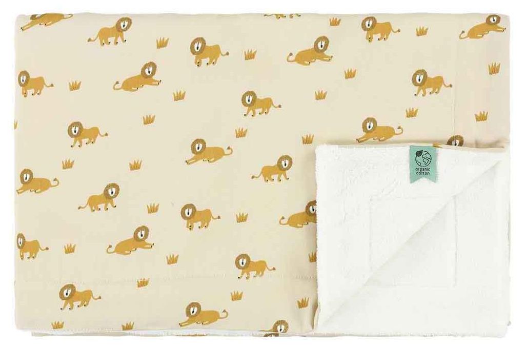 Trixie Babydecke Fleece 75x100cm gelb - Lively Lion Kuscheldecke