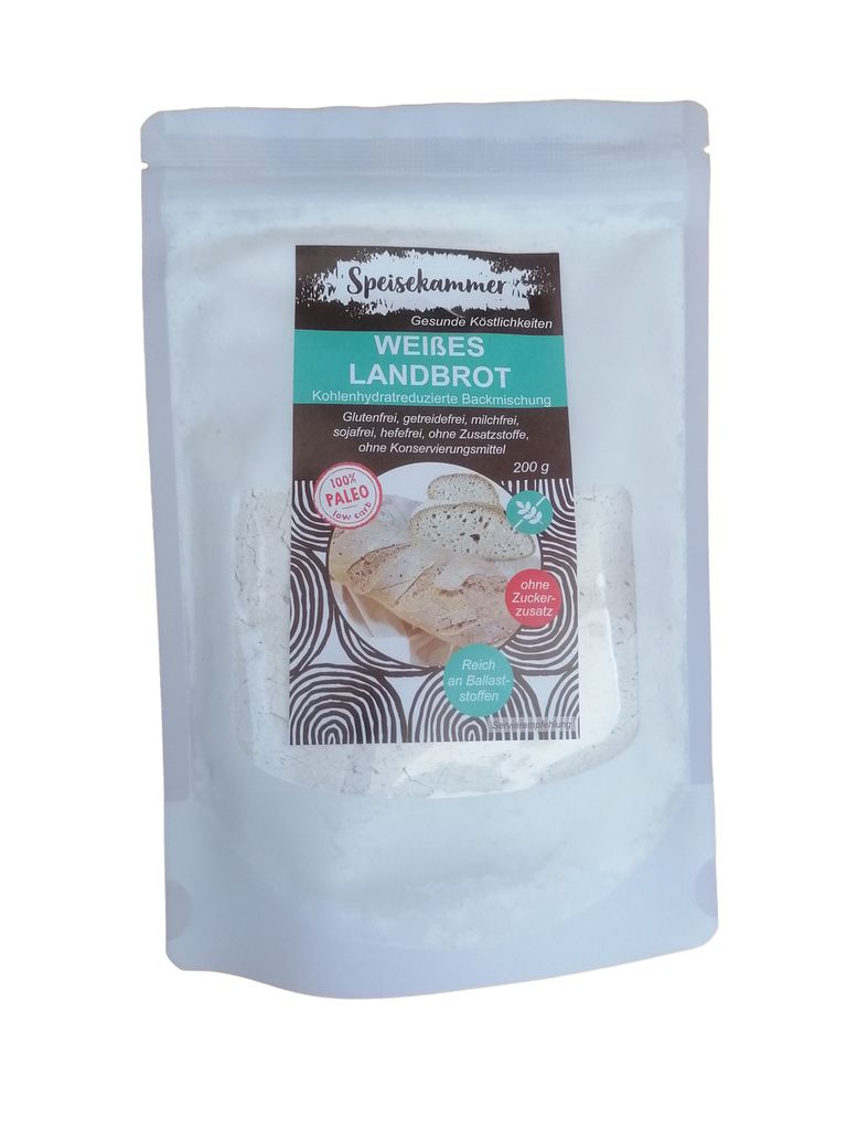 Speisekammer Weißes Landbrot Backmischung 200g / glutenfrei / paleo / ohne Zuckerzusatz