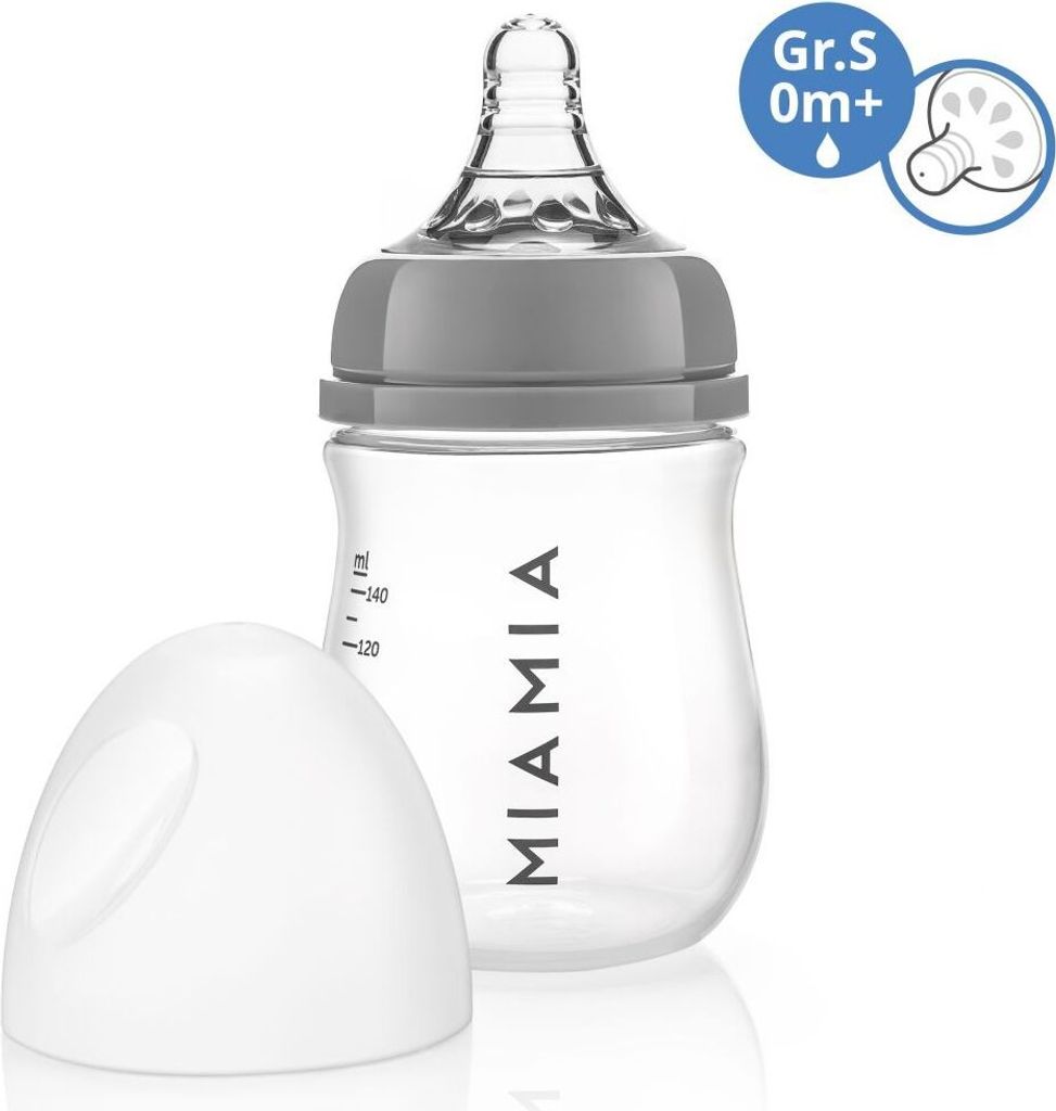 MiaMia PP-Flasche 140 ml mit Silikon-Trinksauger