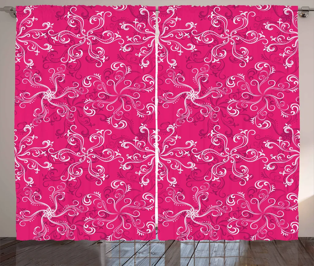 Tenda Shabby Chic ABAKUHAUS 280x175 cm - Atmosfera Romantica Rosa