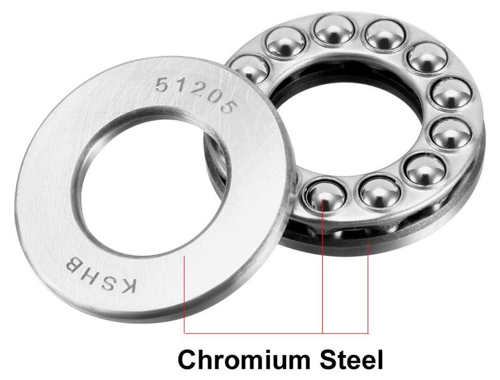 2 Stš¹ck 51205 Axialkugellager 25 mm x 47 mm x 15 mm Chromstahl ABEC3 Einreihige Walze