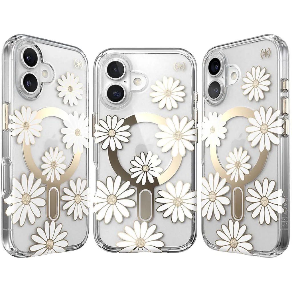 Étui de Protection iPhone 16 MagSafe Speck Presidio Lux Fleurs et Or - 22