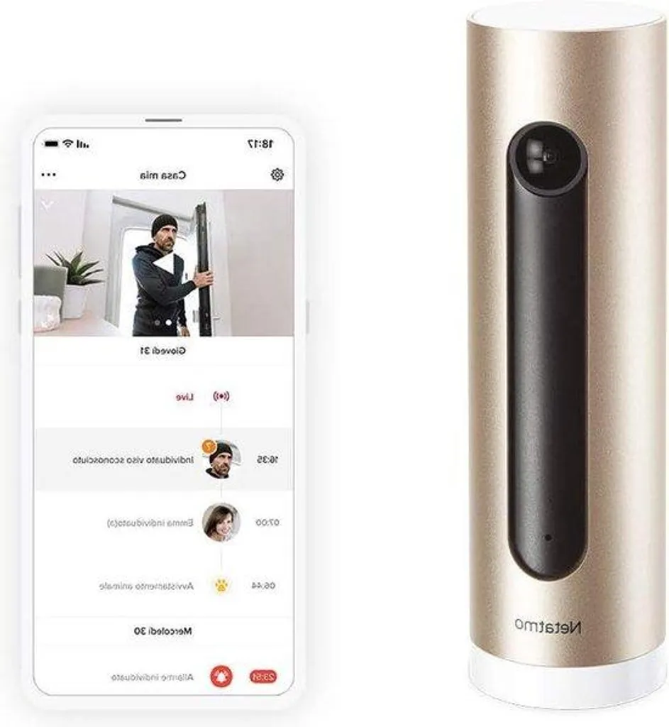 Caméra IP intelligente murale Full HD Wi-Fi pour maison et intérieur