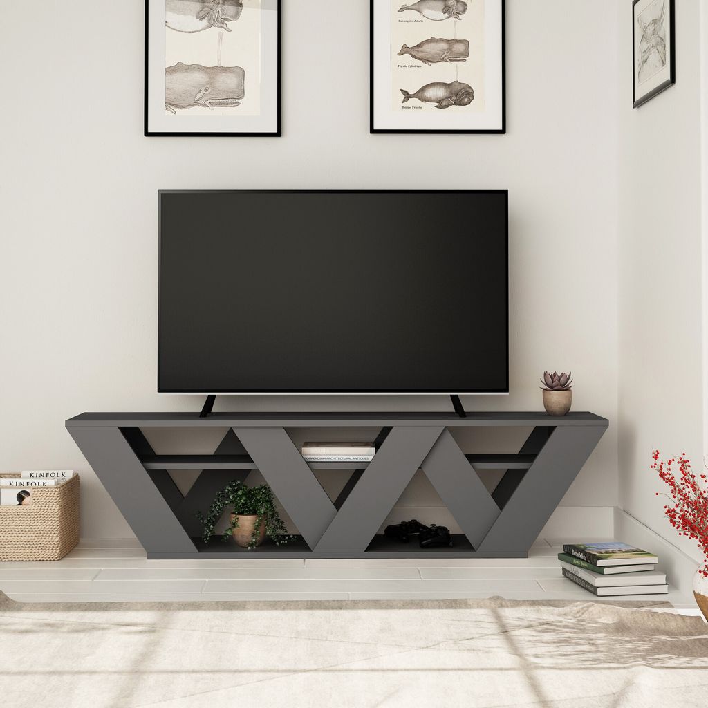 Skye Decor, Ralla - Anthracite, TV-Schränke, Anthrazit, 158 Produktbild 