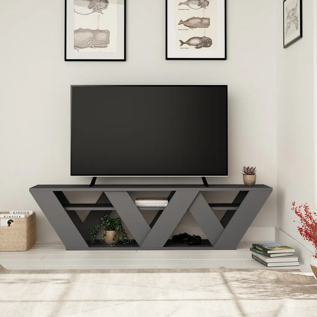 Skye Decor Ralla Mobile TV Antracite 158cm | Arredo Soggiorno Moderno