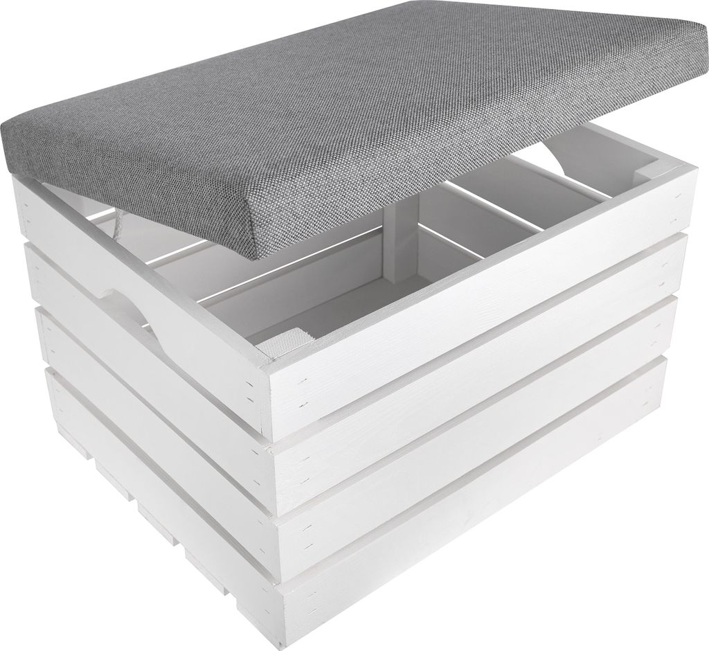 Creative Deco Coffre de Rangement Blanc 50 x 40 x 35 cm - Image du produit 