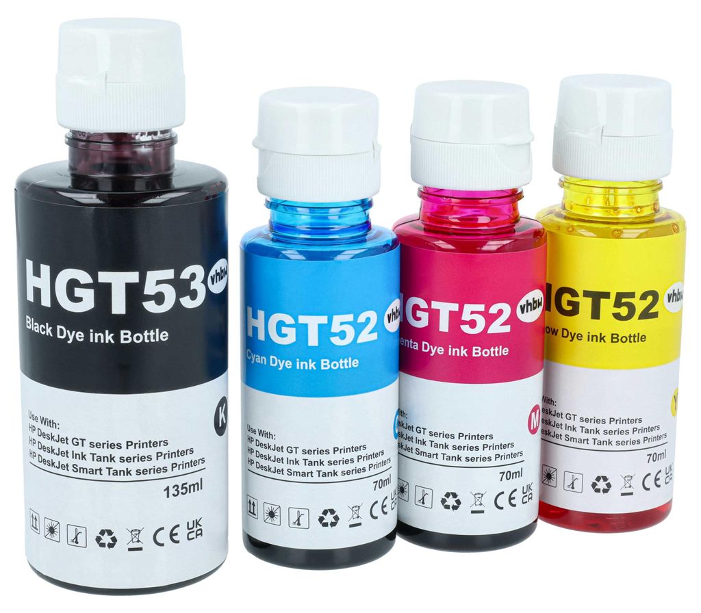 vhbw 4x Nachfülltinte kompatibel mit HP Smart Tank 419, Produktbild 