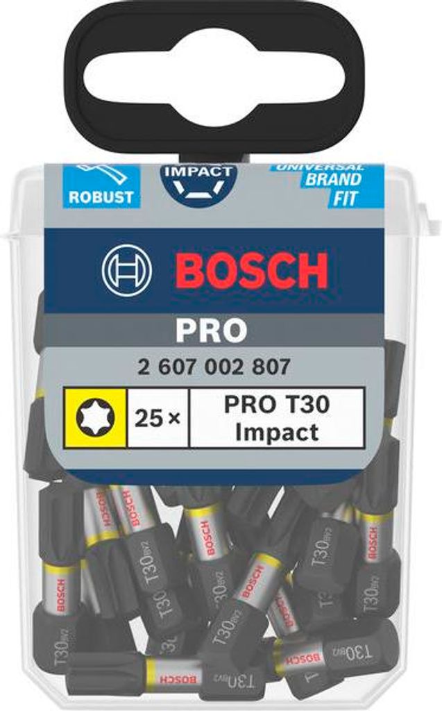 PRO Torx Impact Bit, T30, 25 mm, Display, 10 x 25-tlg Produktbild 