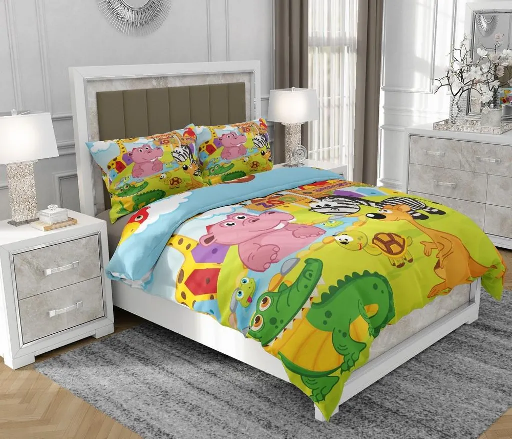 Biancheria Letto 3 Pezzi 140x200 Cotone SOVIO - Lavabile e Resistente
