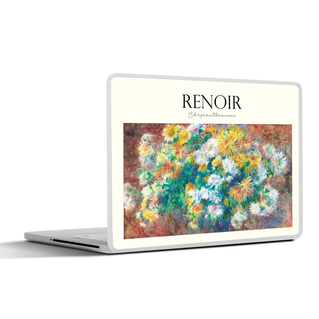 MuchoWow Laptop Aufkleber Sticker Cover Renoir - Blumen - Kunst 25x18 cm - Laptop-Deko