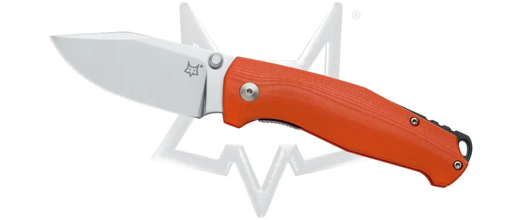 FOX Vox Tur Couteau de Poche Pliant Manche G10 Orange Lame N690CO Satin