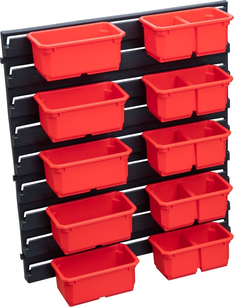 Qbrick System Qbrick System Container Set Nr. 3 Werkstattwand 39 x 35 cm mit 10 Containern für PRO Organiser 100 Expert / 200 Expert / PRO Schubla...