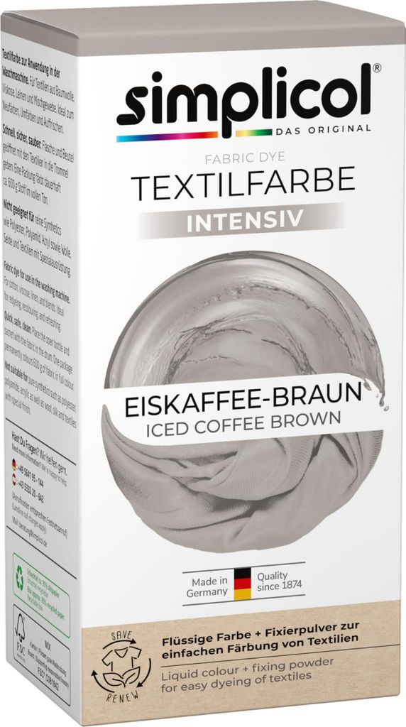 Simplicol Textile Colour Intensive Ice Coffee Brown Set Obrázek produktu 12