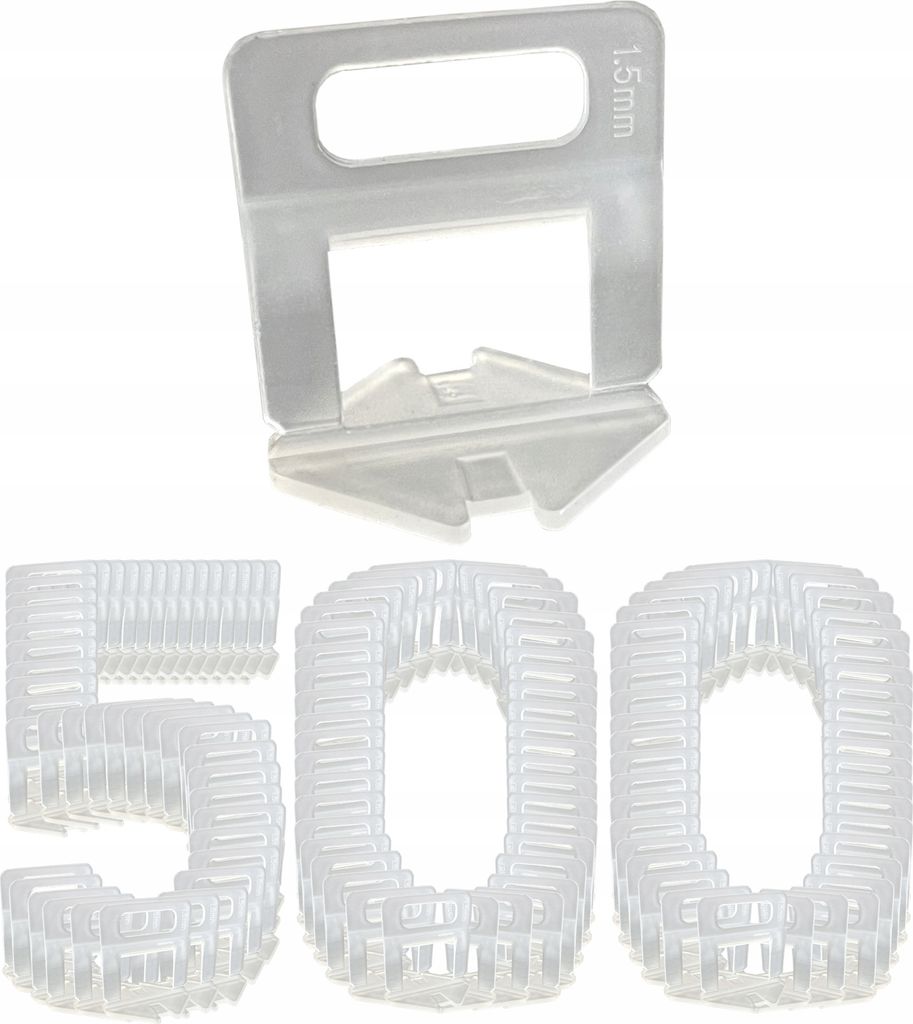 Fliesennivelliersystem Set 1 5mm 500 Clips 500 Keile Verlegesystem
