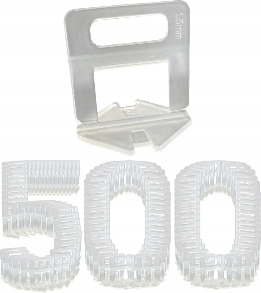 Kit Posa Piastrelle 1000 Pz | Sistema Livellante 1.5mm Clip e Cunei