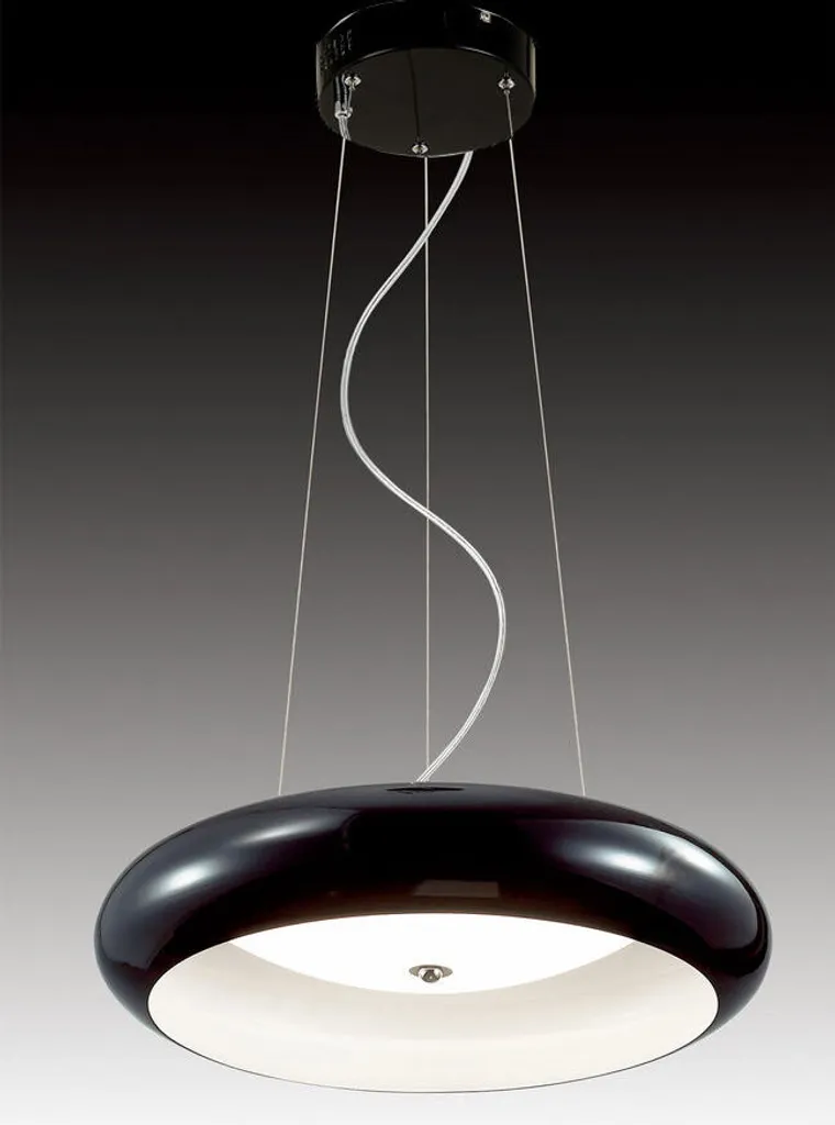 Suspension LED 30W Blanc Chaud 3000K Cadre en Verre et Métal Laqué A+