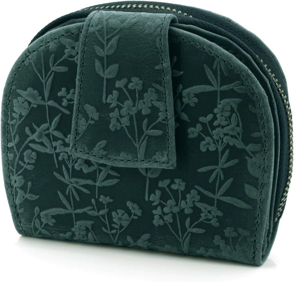 Moderne Damen Leder-Geldbörse mit RFID-Schutz und Riegelverschluss, kompakter Geldbeutel für Frauen mit viel Stauraum und elegantem Design