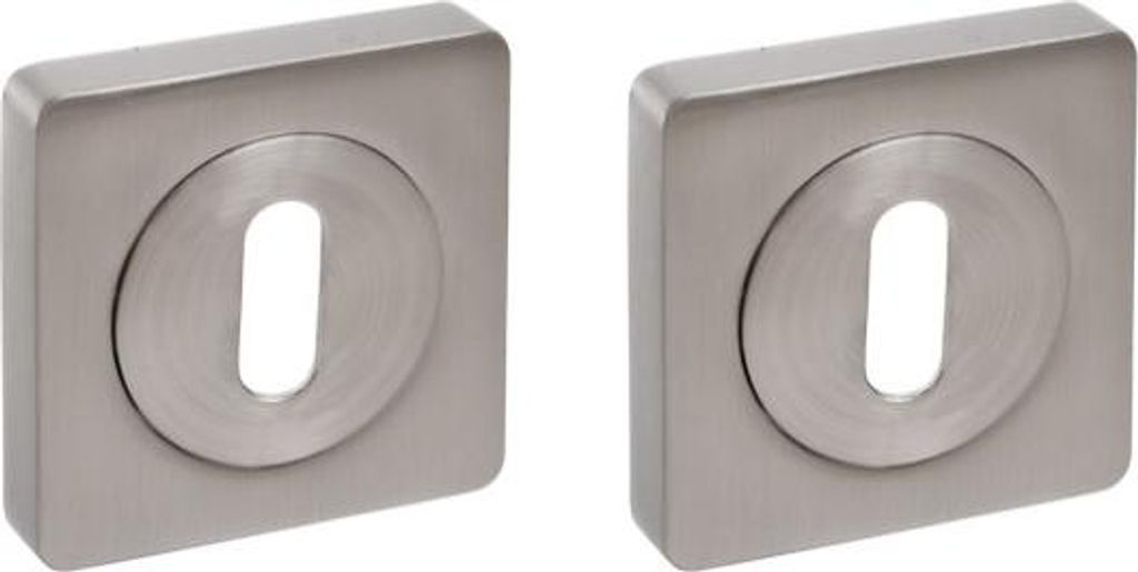 Quadratisches Schlüsselschild GAMET PLT24-NK-G7-BL, Schlüsselbetätigung, Nickel gebürstet