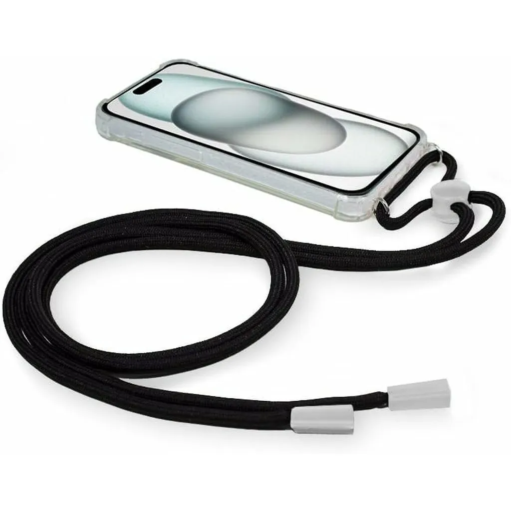 Étui iPhone 15 Noir Transparent Cool - Coque de Protection Apple Fine