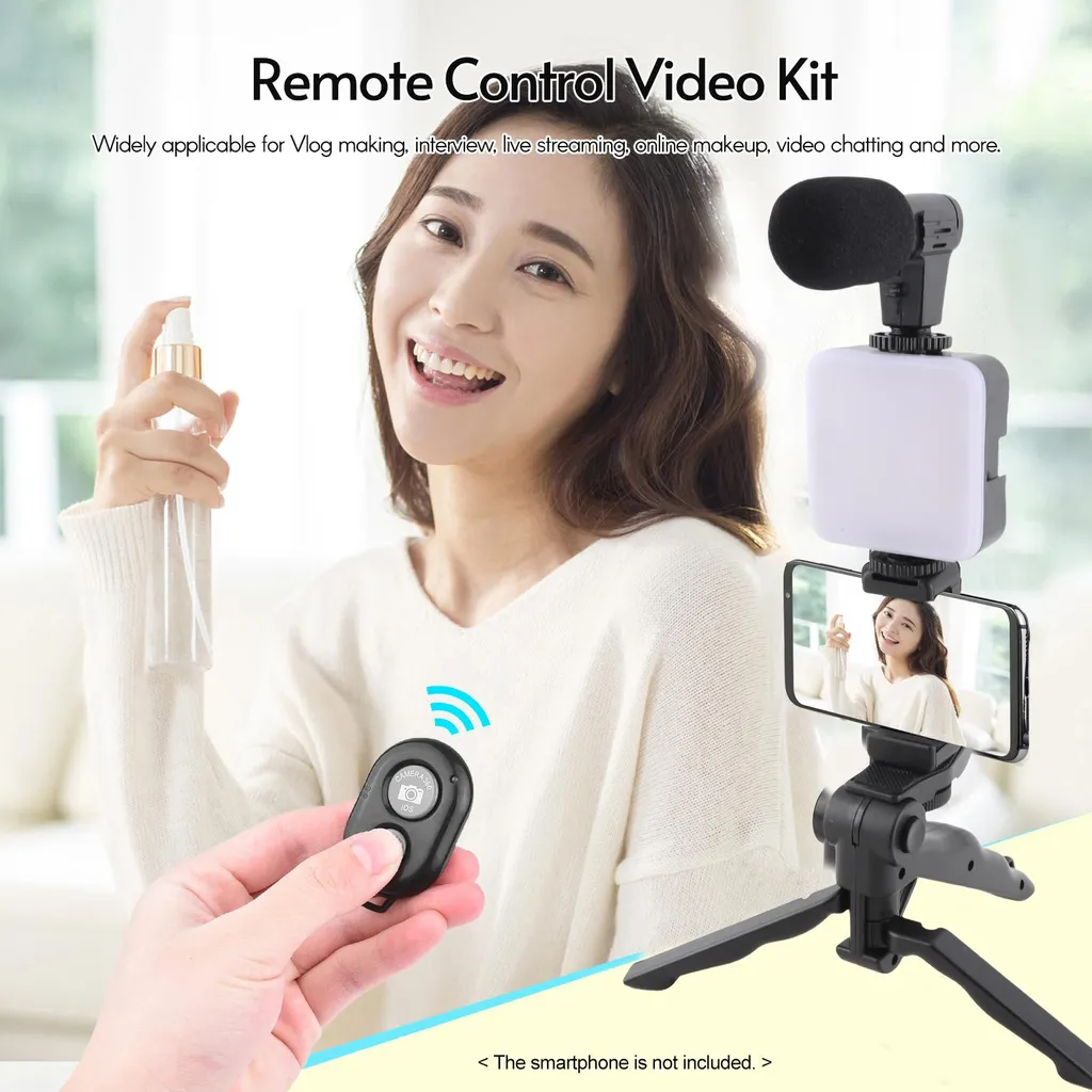 Pack de Création Vidéo Smartphone avec Éclairage LED et Trépied Stable - 5