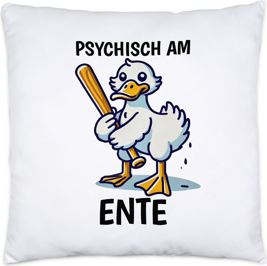 Psychisch am Ente Kissen lustig Humor Ente Spruch witzig Geschenk