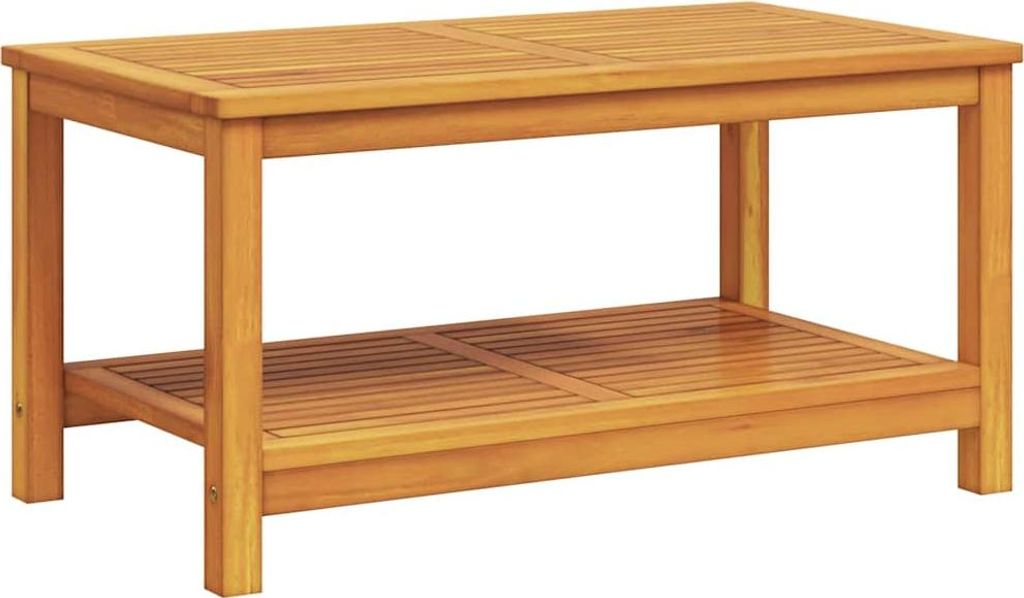 vidaXL Beistelltisch Öl-Natur 90 x 50 x 45 cm Massivholz Produktbild 