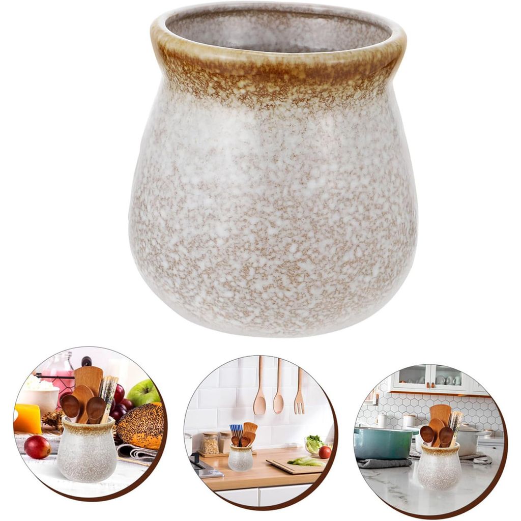 Besteckkästen, Aufbewahrungsbehälter für Besteck, besteckkorb, Keramik-Geschirr-Organisator, Auffanggefäß, Retrostil, 12x10x10cm