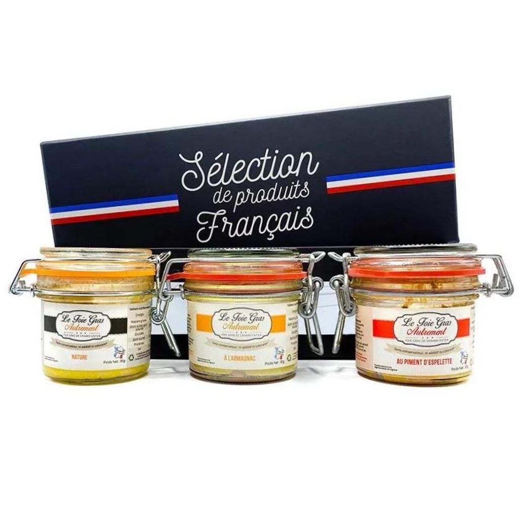 Wunderschachtel Klassik – Trio aus Foie Gras Nature, Armagnac & Espelette | Exklusive Französische Gourmet-Geschenkbox