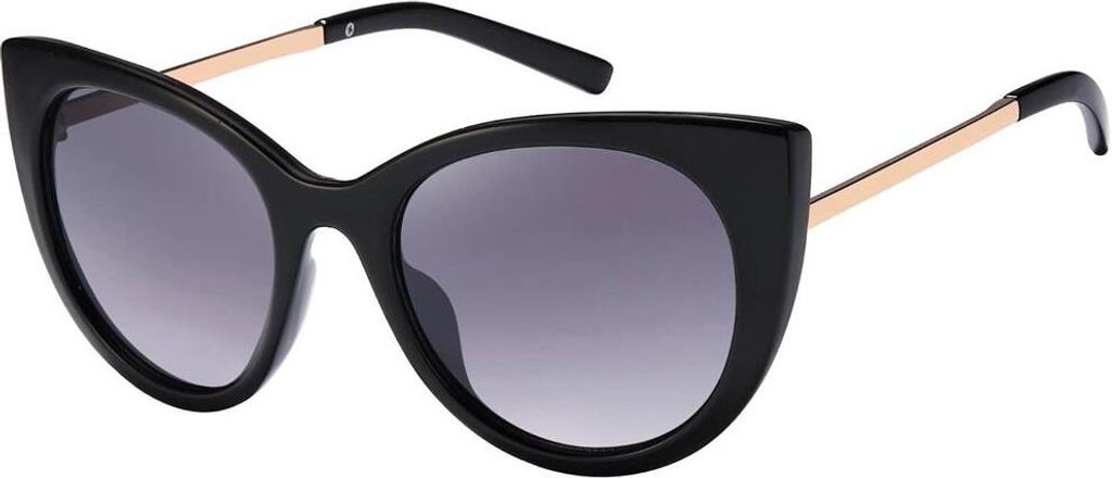 Gil Damen Sonnenbrille Cat-Eye Designer 80er Modern Urlaub Sommer Strand 30410 Grau Schwarz