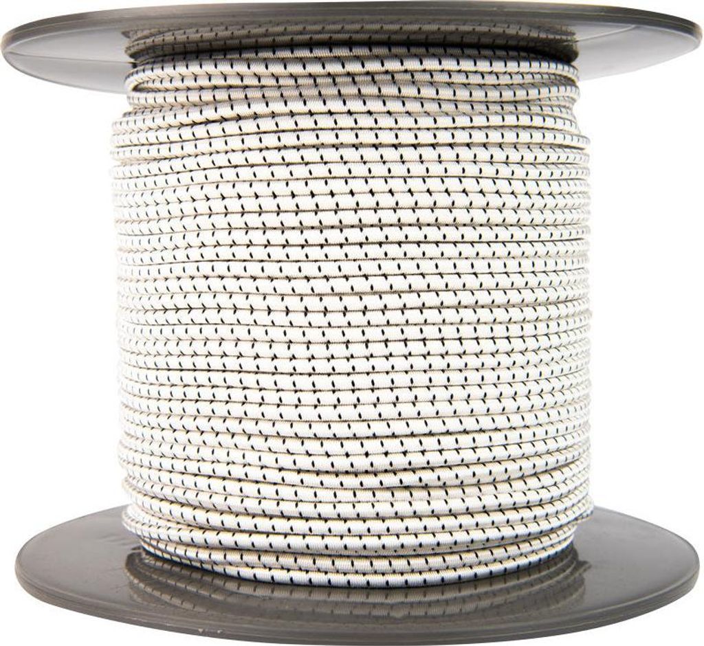 Elastische Kordel 4mm schwarz und weiß gestreift