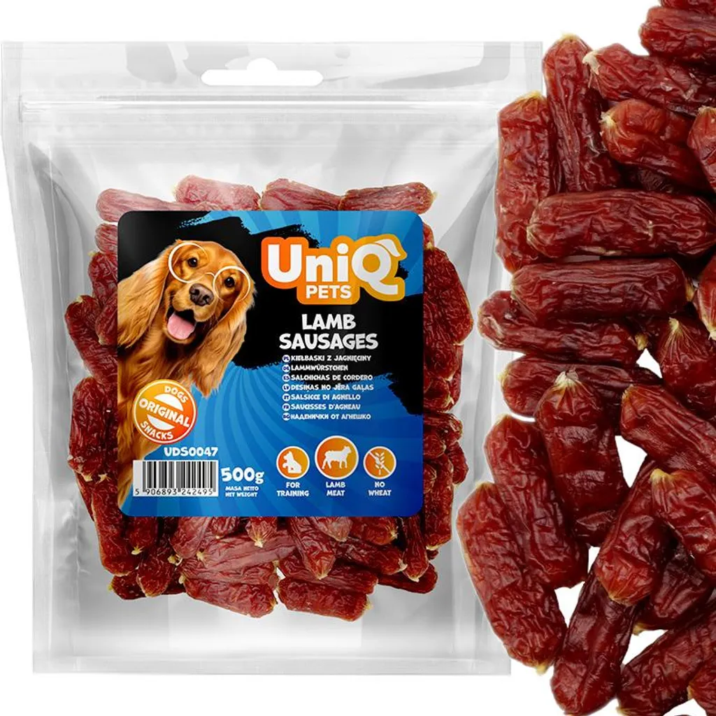 Offerta UniQ Pets: 500g Salsicce Morbide Agnello per Cani